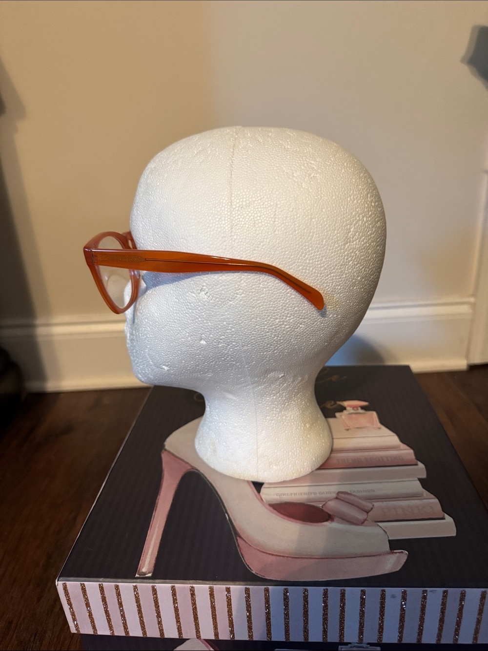 Orange Clear Frame Women's Fashion Bluelight Glasses - Picture 3 of 3